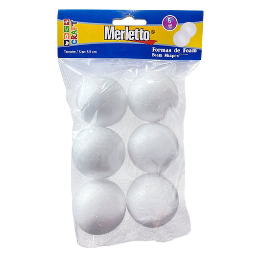 Bola De Foam Merletto 5.5 CM 6 Piezas - Merletto - Titan.com.pa - 7450009184776