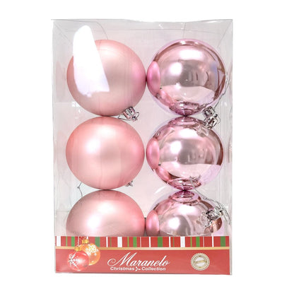 Bola Navideña 6 pza / Decorativa / Rosa / 7 cm / Maranelo Christmas - Maranelo Christmas - Titan.com.pa - 7453132412457