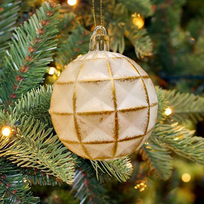 Bolas Navideñas Christmas Elegance 6Cm / 3 Piezas / Blanco - Dorado - Christmas Elegance - Titan.com.pa - 2100000049745