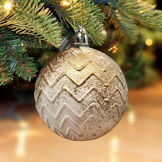 Bolas Navideñas Christmas Elegance 6Cm / 3 Piezas / Dorado - Blanco - Christmas Elegance - Titan.com.pa - 2100000547821