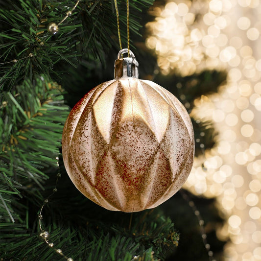 Bolas Navideñas Christmas Elegance de 6Cm / 3 Piezas / Dorado - Blanco - Christmas Elegance - Titan.com.pa - 2100000944460