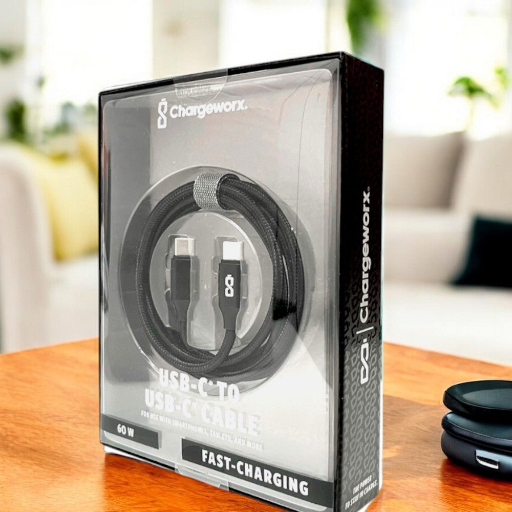 Cable Cargador Chargeworx de Nylon Tuff / 10Ft / 20W / Negro - Chargeworx - Titan.com.pa - 643620039717