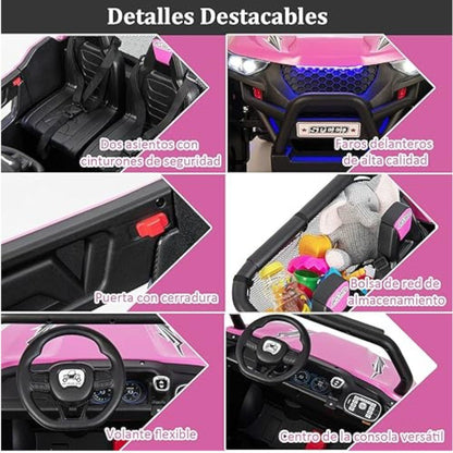 Carro Recargable UTV W/RC Rosado 24V - Overseas - Titan.com.pa - 2100000447589