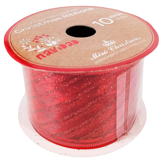 Cinta Decorativa Navideña Miro Christmas 2.5" x 10 yd - Surtido