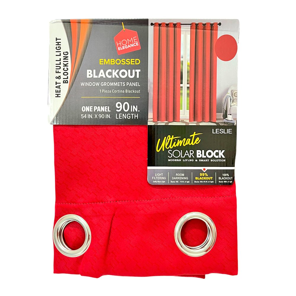 Cortina Leslie 54" x 90" Blackout Burgundy / Home Elegance - Home Elegance - Titan.com.pa - 2100000136612