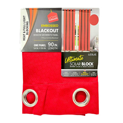 Cortina Leslie 54" x 90" Blackout Burgundy / Home Elegance - Home Elegance - Titan.com.pa - 2100000136612