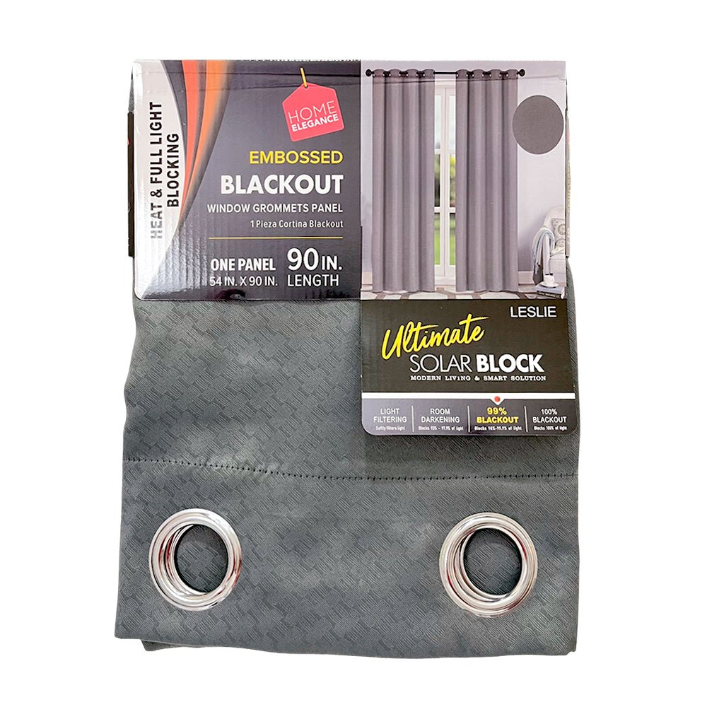 Cortina Leslie 54" x 90" Blackout Gris / Home Elegance - Home Elegance - Titan.com.pa - 2100000127115