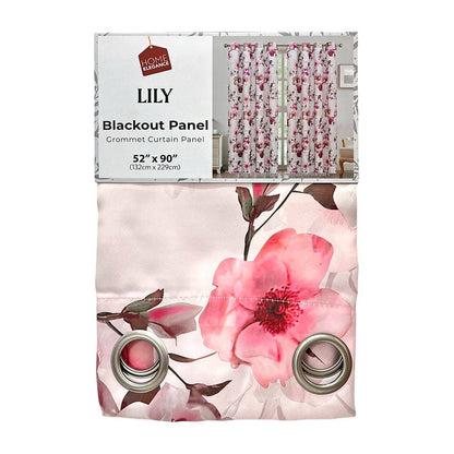 Cortina Lily 52" x 90" Blackout Rosa con Aros / Home Elegance - Home Elegance - Titan.com.pa - 2100000153350