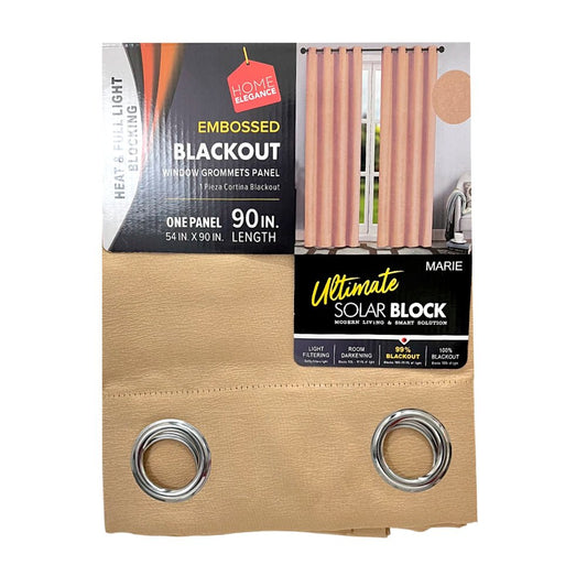 Cortina Marie 54" x 90" Blackout Taupe / Home Elegance - Home Elegance - Titan.com.pa - 2100000354504