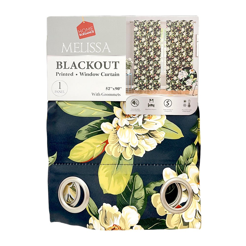 Cortina Melissa 52"x90" Blackout Black / Home Elegance - Home Elegance - Titan.com.pa - 2100000027675