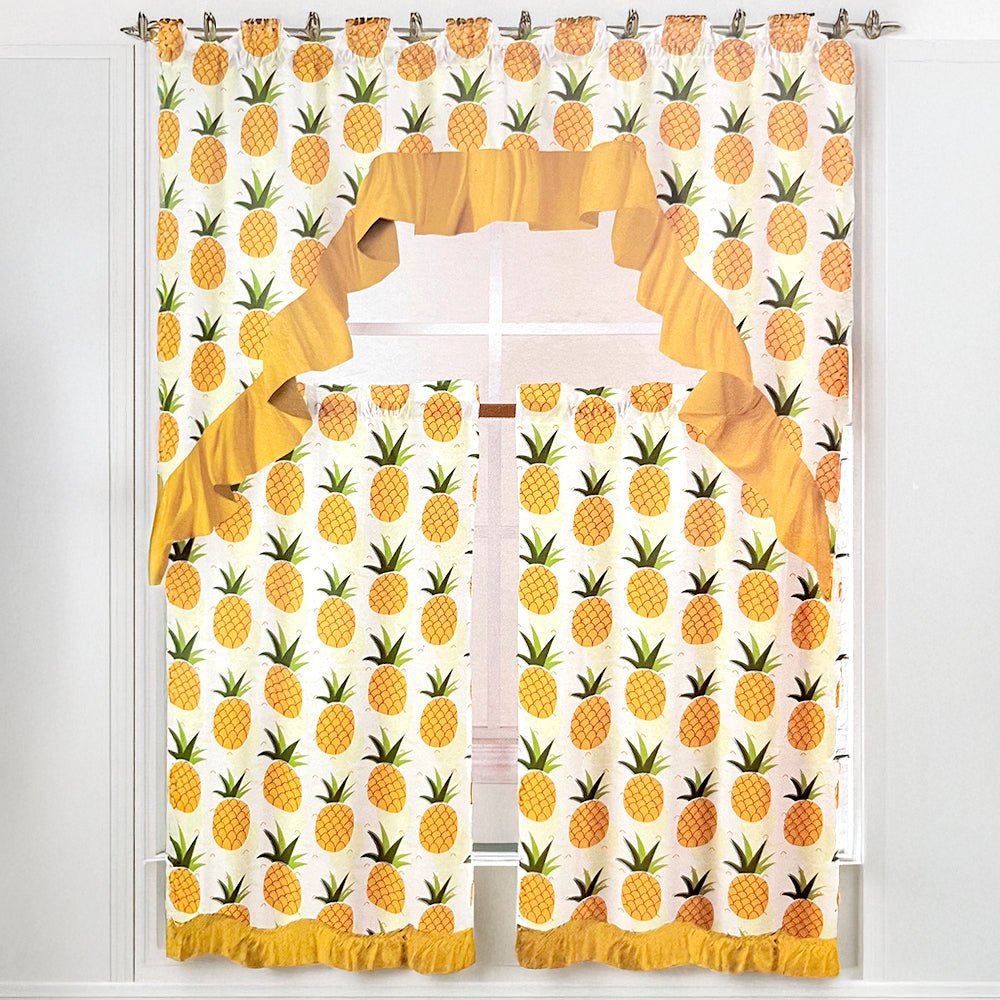 Cortina para Cocina Pineapple Estampada / 3 Piezas / Home Elegance - Home Elegance - Titan.com.pa - 2100001308988