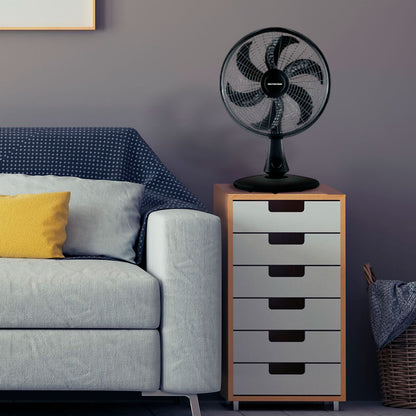 Abanico de Pedestal Premier 18" / 3 En 1 / Negro