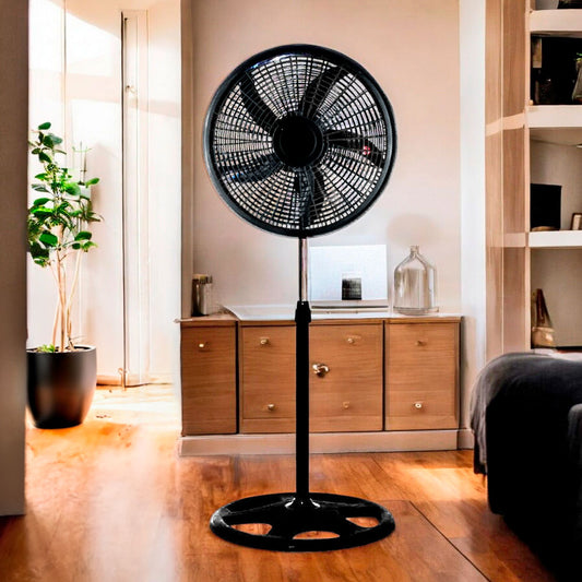 Abanico de Pedestal Premier 18" / 5 Aspas / Negro