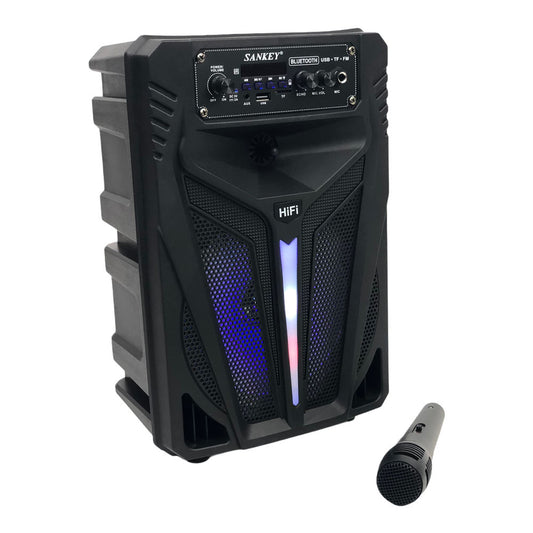 Bocina Sankey Portátil 8" con Luces LED