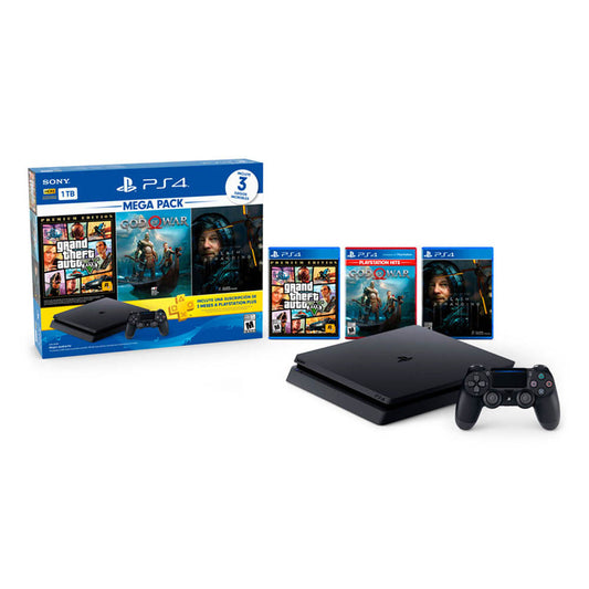 Consola Play Station 4 Slim Negro 1TB Megapack 13