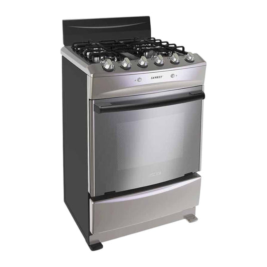 Estufa a Gas Sankey de 24"  / 4 Quemadores / Negra