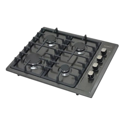 Estufa Sankey de 4 Quemadores / Acero Inoxidable-Negro