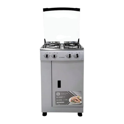 Estufa A Gas Premier / 4 Quemadores / Plateada / Con Gavetero