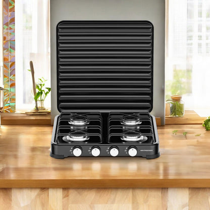 Estufa A Gas Premier / 4 Quemadores de Esmalte / Negra