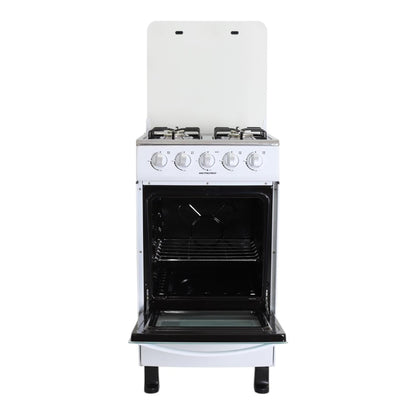 Estufa a Gas Premier / 4 Quemadores / Blanca /  Tapa de Vidrio