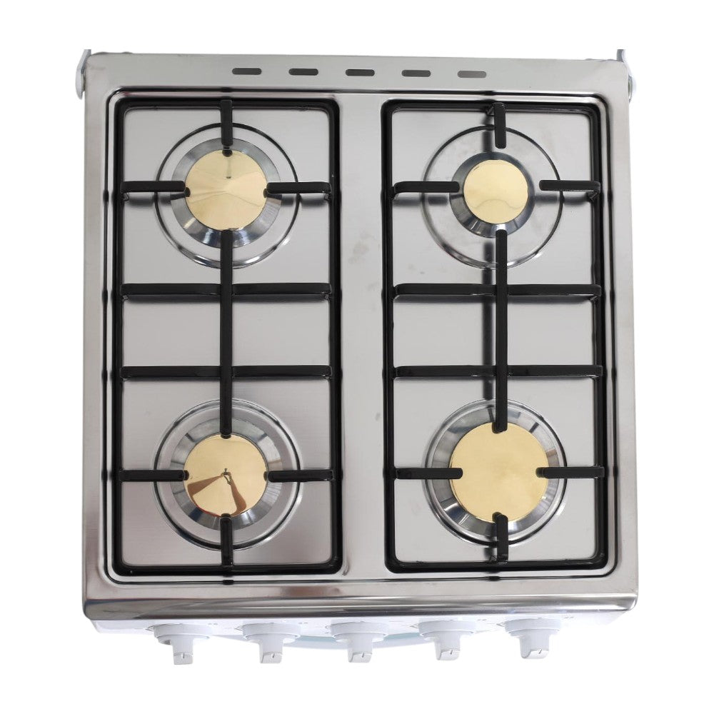 Estufa a Gas Premier / 4 Quemadores / Blanca /  Tapa de Vidrio