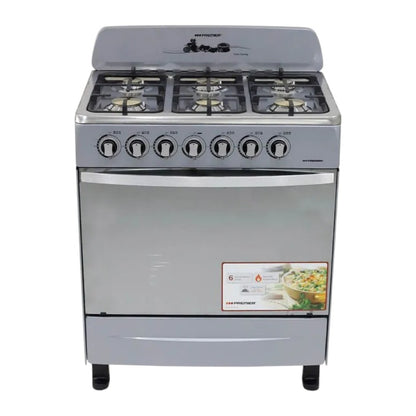 Estufa a Gas Premier de 6 Quemadores / Plateado / 105L (30”)