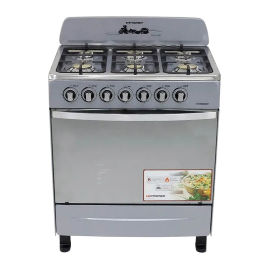 Estufa a Gas Premier de 6 Quemadores / Plateado / 105L (30”)