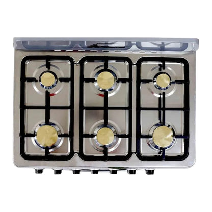 Estufa a Gas Premier de 6 Quemadores / Plateado / 105L (30”)