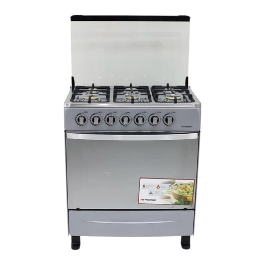 Estufa a Gas Premier 30" / 6 Quemadores / Plateado / c/Horno