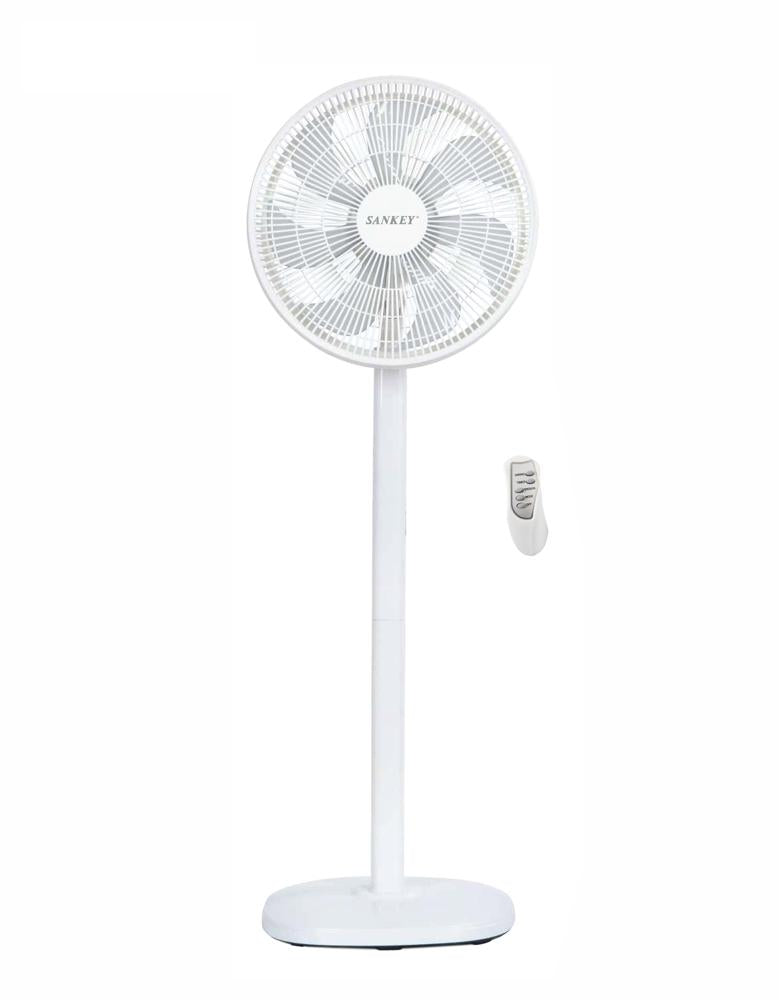 Abanico Pedestal 16" C/Control Sankey Blanco