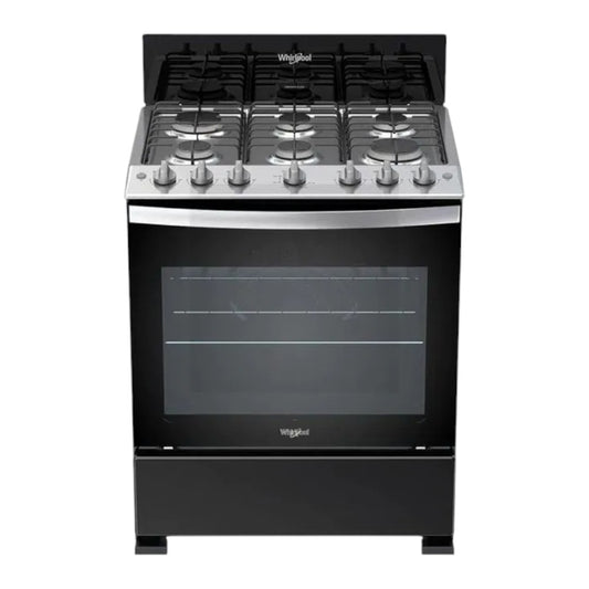 Estufa a Gas Whirlpool de 30" / Negra / 6 Quemadores