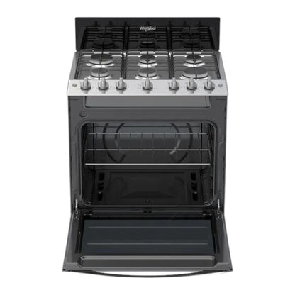 Estufa a Gas Whirlpool de 30" / Negra / 6 Quemadores