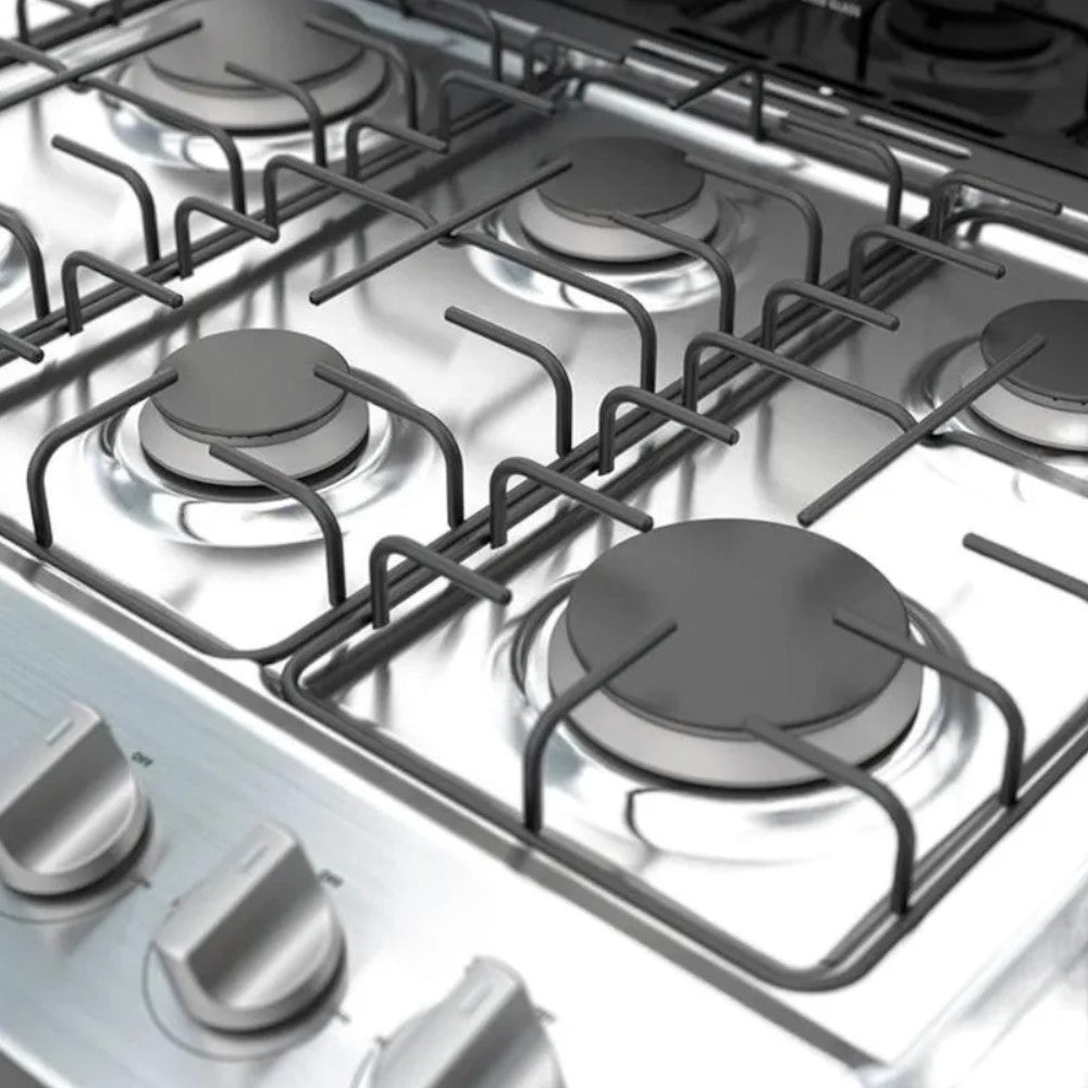 Estufa a Gas Whirlpool de 30" / Negra / 6 Quemadores