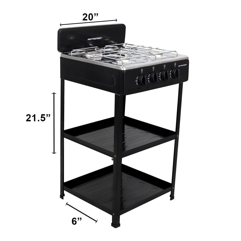 Estufa a Gas Premier 4 Quemadores Negro
