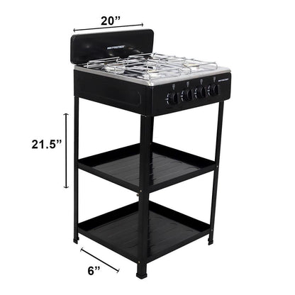Estufa a Gas Premier 4 Quemadores Negro