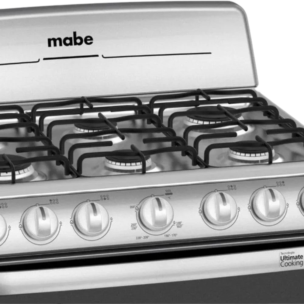Estufa A Gas Mabe de 30" / 6 Quemadores / Silver