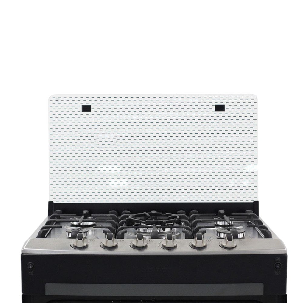 Estufa Nisato de 30" / 5 Quemadores  / Negra-Acero Inoxidable