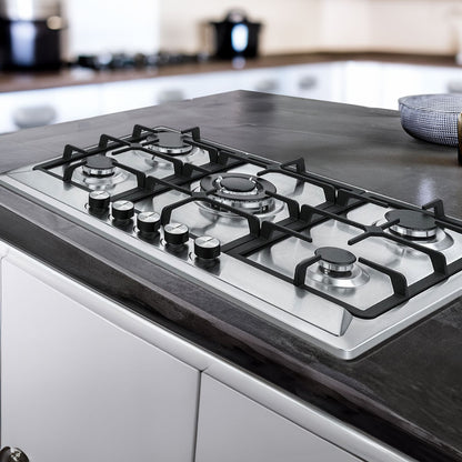 Estufa Empotrable Nisato 30" / 5 Quemadores / Acero Inoxidable