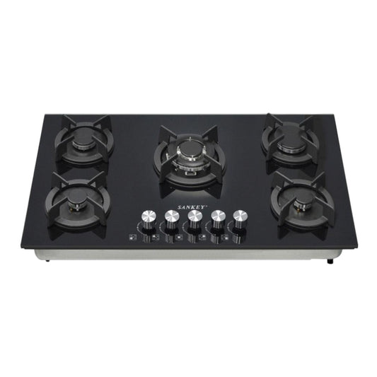 Estufa Empotrable Sankey Vidrio Templado / 5 Quemadores