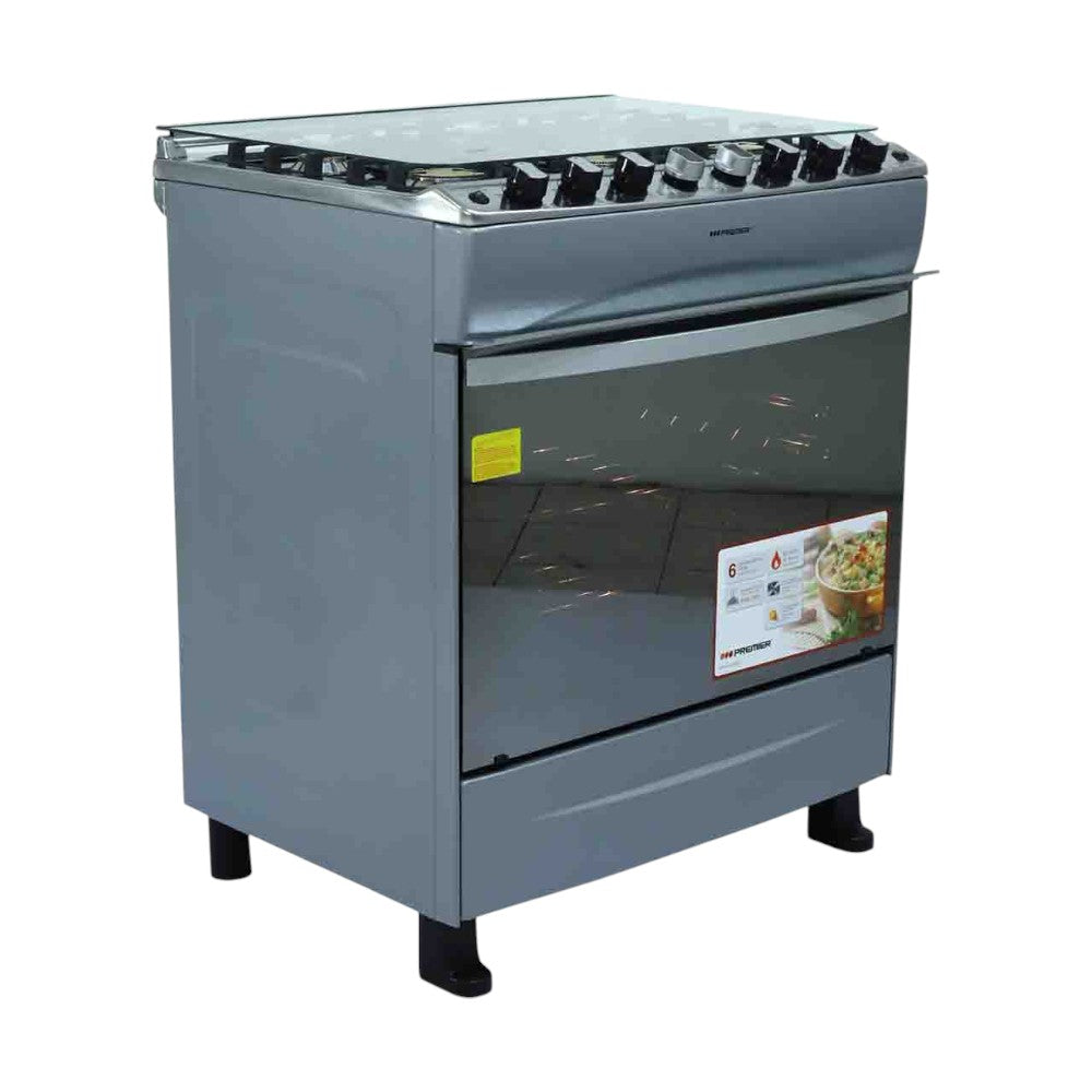 Estufa A Gas Premier 30" / 6 Quemadores / C/Horno / Silver