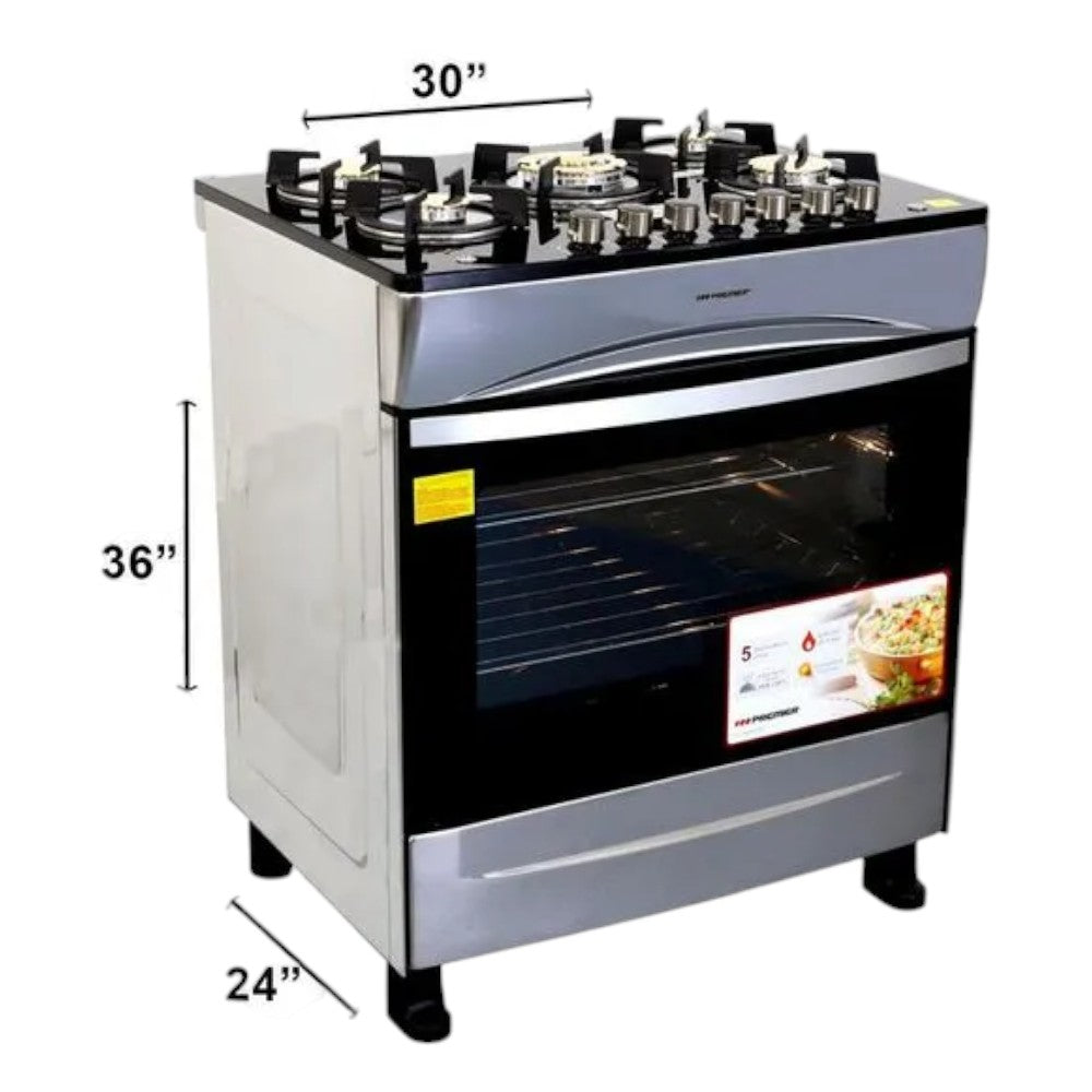 Estufa A Gas Premier 30" / 5 Quem / Acero Inoxidable