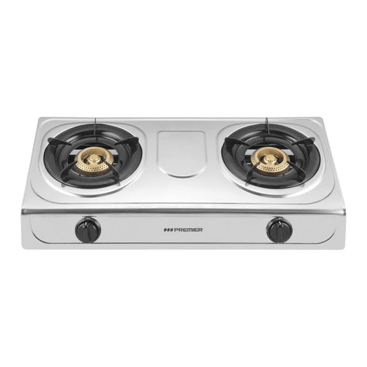 Estufa A Gas Premier / 2 Quem / Acero Inoxidable / Gris