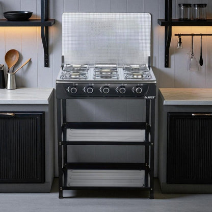 Estufa Sankey 20" / A Gas / 5 Quemadores / Negra