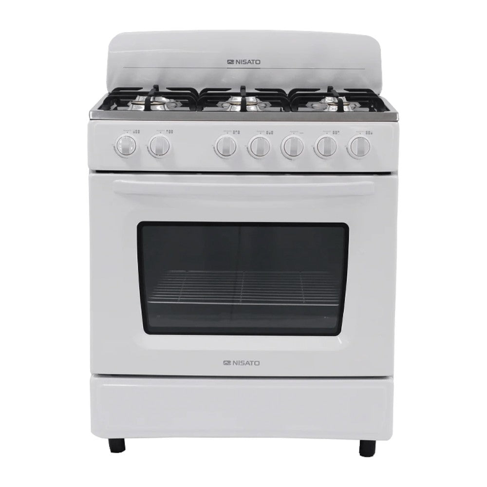 Estufa Nisato de 30" / 6 Quemadores / Blanca