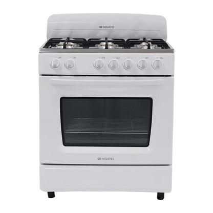 Estufa Nisato de 30" / 6 Quemadores / Blanca