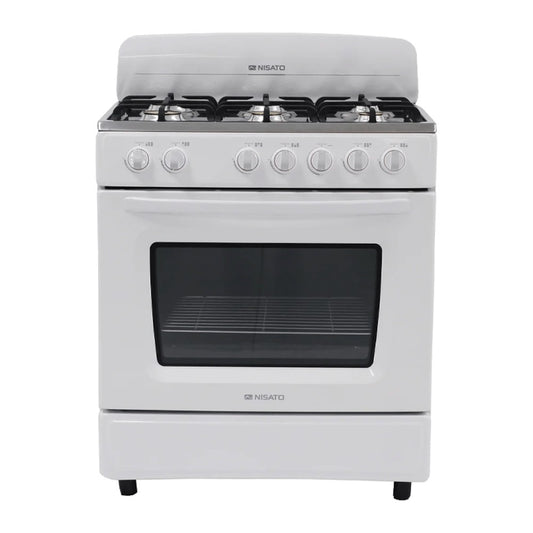 Estufa Nisato de 30" / 6 Quemadores / Blanca