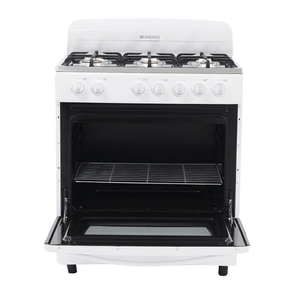 Estufa Nisato de 30" / 6 Quemadores / Blanca