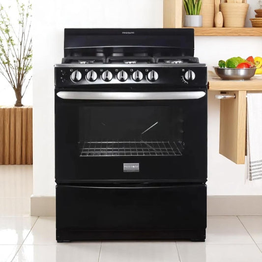 Estufa a Gas Frigidaire de 30" /6 Quemadores / Negro
