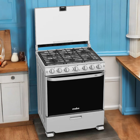 Estufa A Gas Mabe de 30" / 6 Quemadores / Acero Inoxidable