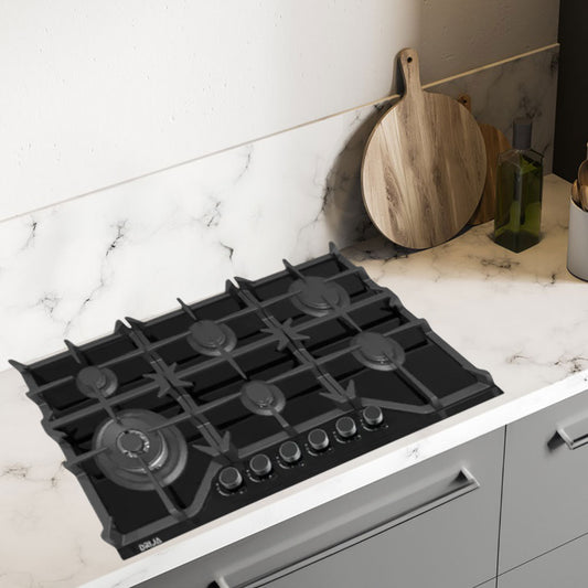 Estufa Empotrable A Gas Drija de 36” / 6 Quemadores / Negro